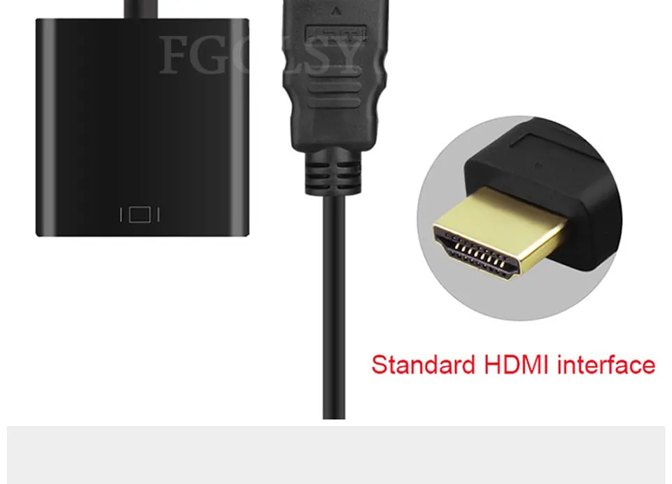 FGCLSY адаптер hdmi-vga конвертер Male To Famale 1080P цифровой аналоговый видео аудио адаптер для ПК ноутбука планшета к ТВ