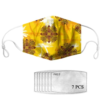 

3D Vintage Flower Printing PM2.5 Dust Mask Women's Protective Reusable Masks Custom Pattern Teenagers Face Mascarillas Female