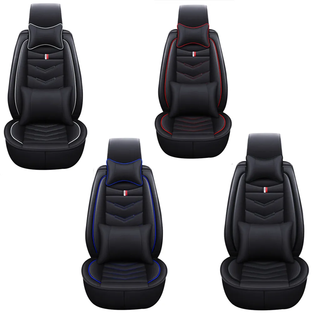 5 석 가죽 카시트 커버 닛산 Altima Dualis Juke Frontier Fuga Leaf Bluebird Rogue Navara NP300 자동 시트 쿠션