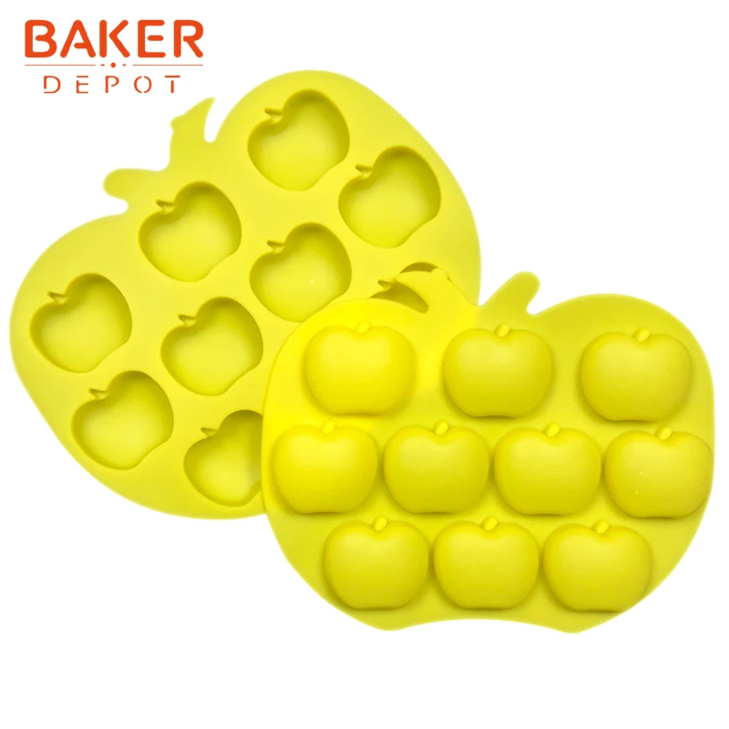 BAKER DEPOT 10 полости силиконовые формы для торта шоколада украшения Силиконовые мыло ручной работы формы яблоко дизайн