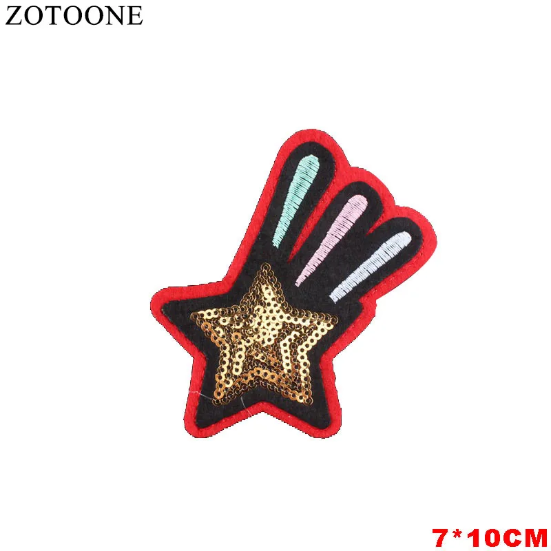 ZOTOONE Железный патч череп письмо звезды значок нашивки для одежды пришить теплопередача DIY вышитая аппликация ткань G