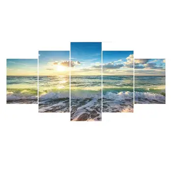 

90*45 5pcs 5D DIY Full Drill Diamond Painting Landscape Cross Stitch Embroidery Diamond Embroidery Painting