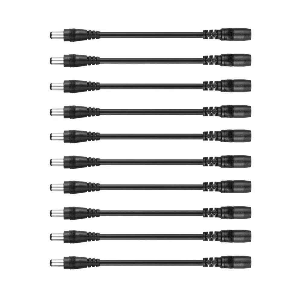 2 4 6 8 10Pcs Guitar Reverse Polarity Converter Lead Cable Black 5.5 x 2.1mm For Electric Effect Pedal Accessories | Спорт и