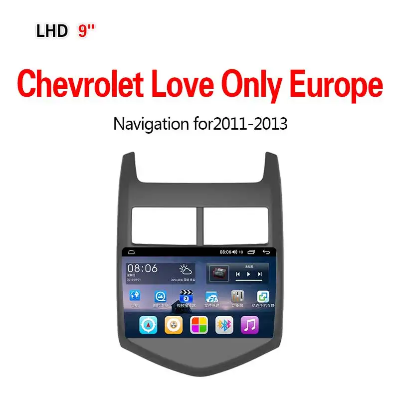 Lionet gps навигация для автомобиля Chevrolet Love Only Европа 2011-2013 9 дюймов LC1003X - Размер экрана, дюймов: 4G8core4G32G