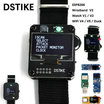 

Original DSTIKE Deauther Program Smart Watch V1 Wristband V2 WiFi Monster V4 OLED V5 Display Test Duck ESP8266 Development Board