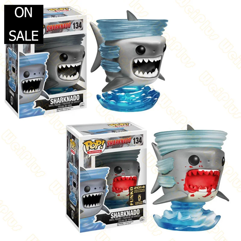 

Funko pop vinyl toys movies SHARKNADO #134 PVC action Figures Collection Model model for children birthday gifts with box