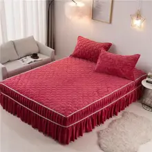 Couvre lit molletonné et épais en flanelle, une pièce, couvre lit de lit en cristal, drap de lit, trois pièces 