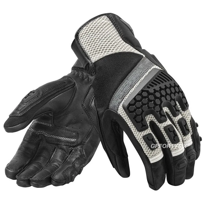 Sand 3 мотоциклетные перчатки дышащие носимые защитные перчатки Adventure Touring Guantes Moto Street Luvas - Цвет: Серый