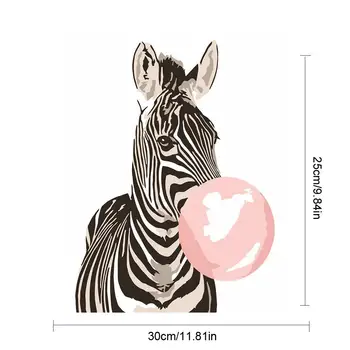 

DIY Painting By Numbers Colorful Zebra Animals Kit Hand Painted Oil Painting Unique Gift Wall Art Picture For Home Decoration