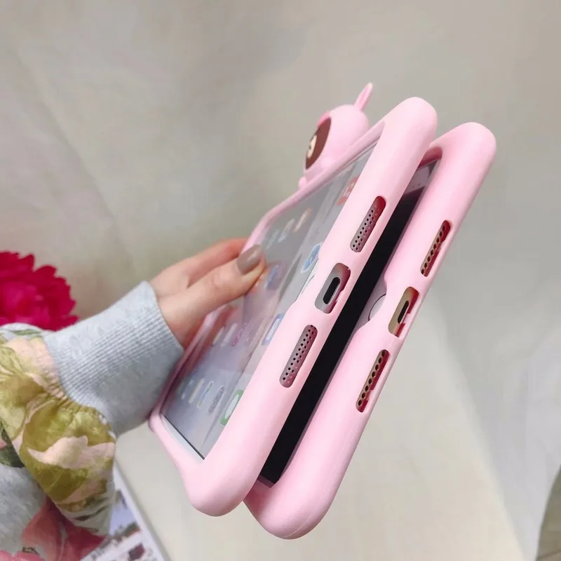 Милый мультяшный Чехол для IPad Pro 11 Чехол Ipad 9,7 дюймов Air 2 3 IPad 2 3 4 Mini 1 2 3 4 5 Мягкий силиконовый чехол-подставка Funda