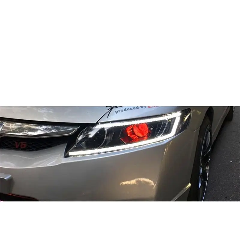 Поворотник Automovil автозапчасти Drl дневные ходовые светодиодные Cob фары автомобильные фары в сборе 12 13 14 15 для Honda Civic