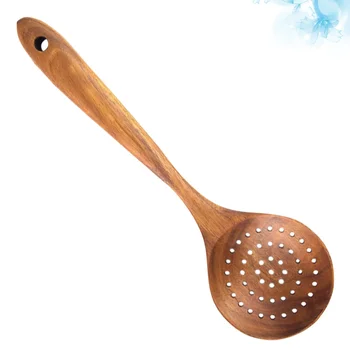 

Wooden Spoon Simple Durable Smooth Non-Stick Pan Soup Spoon Kitchen Non-Stick Pan Spoon for Home Store (Strainer Spoon)