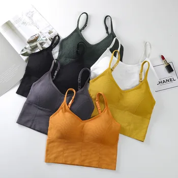 

Fashionable and New Seamless U-shaped Breast Wrapping Adjustable Halter Bra Light Proof Bra Sports Bra