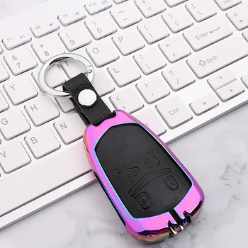 

Car key case for cadillac escalade cts srx ats protect set auto holder shell keychain colorful car-styling accessories