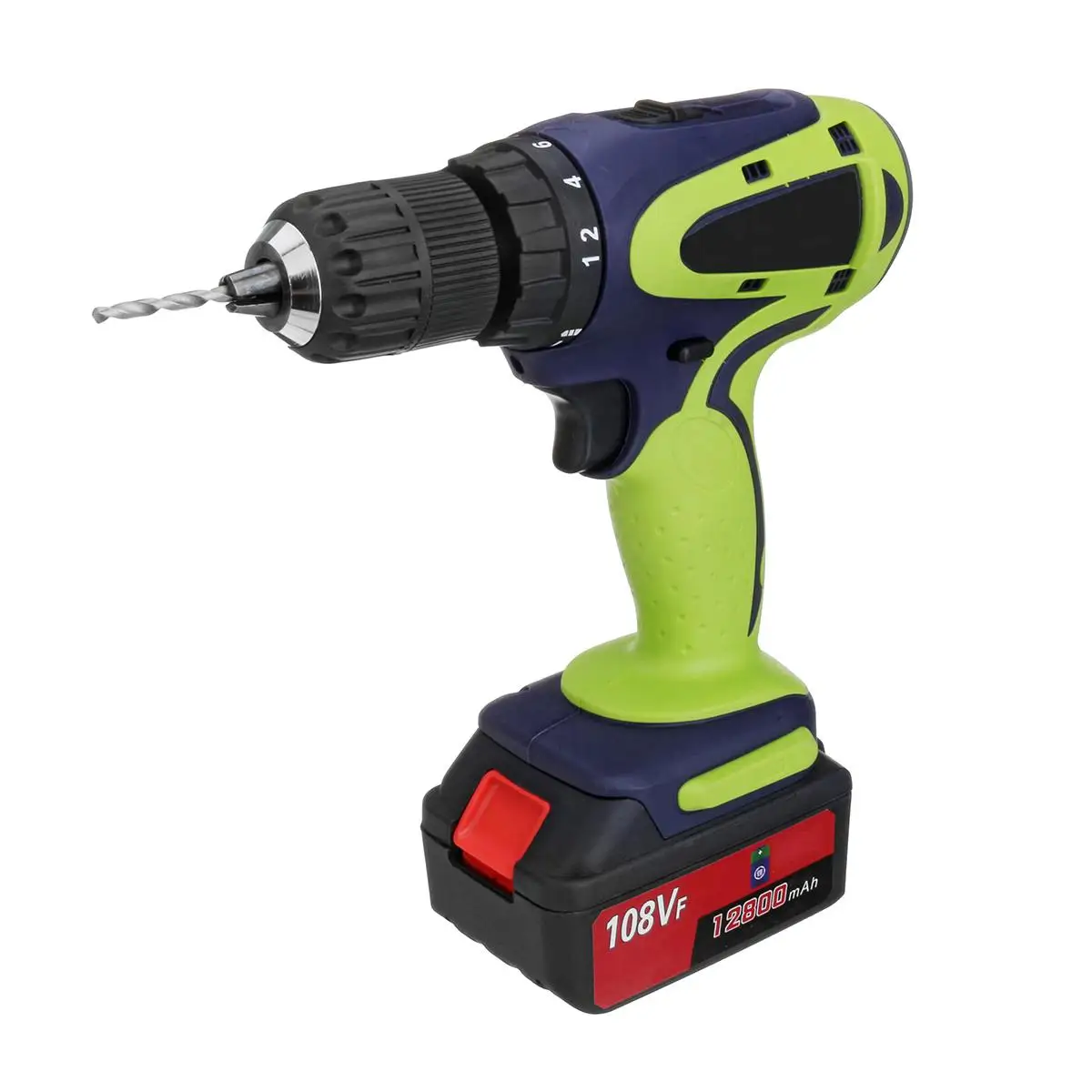 Drillpro 108VF двухскоростная Беспроводная электрическая дрель 12800 мАч многофункциональная высокомощная бытовая электрическая дрель с аксессуарами