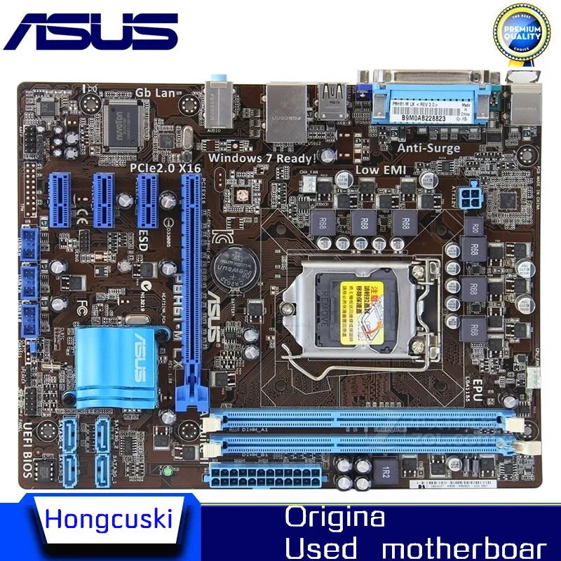 Utilizzato Per La Scheda Madre Asus P8H61-M Lx Ddr3 Lga 1155 Usb2.0 H61 Scheda Madre Desktop Scheda Madre Del Pc