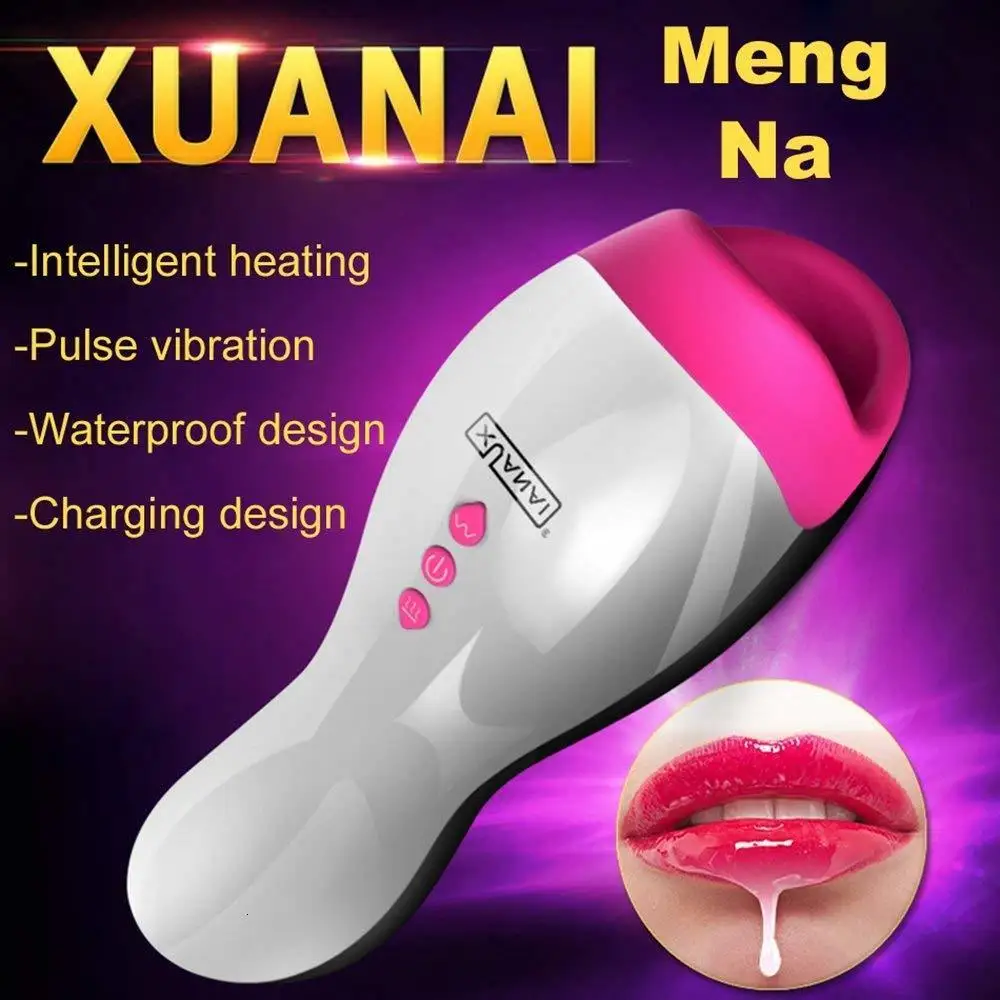Electric Vibrating Airbag Vacuum Pump Powerful Sucking Masturbator Cup With Girl Moans Adult Products Oral Sex Toys For Men | Красота и