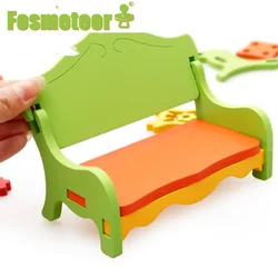 Fosmeteor crianças novas casa de jogo de madeira cozinha brinquedo para casa mini simulação diversão pequena mobília puzzle brinquedo da família presente
