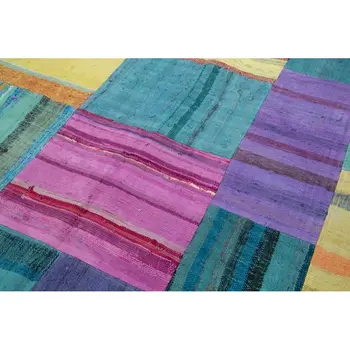 

201x302 Cm Multicolor Handmade Rugs Patchwork Rug-7x10 Ft