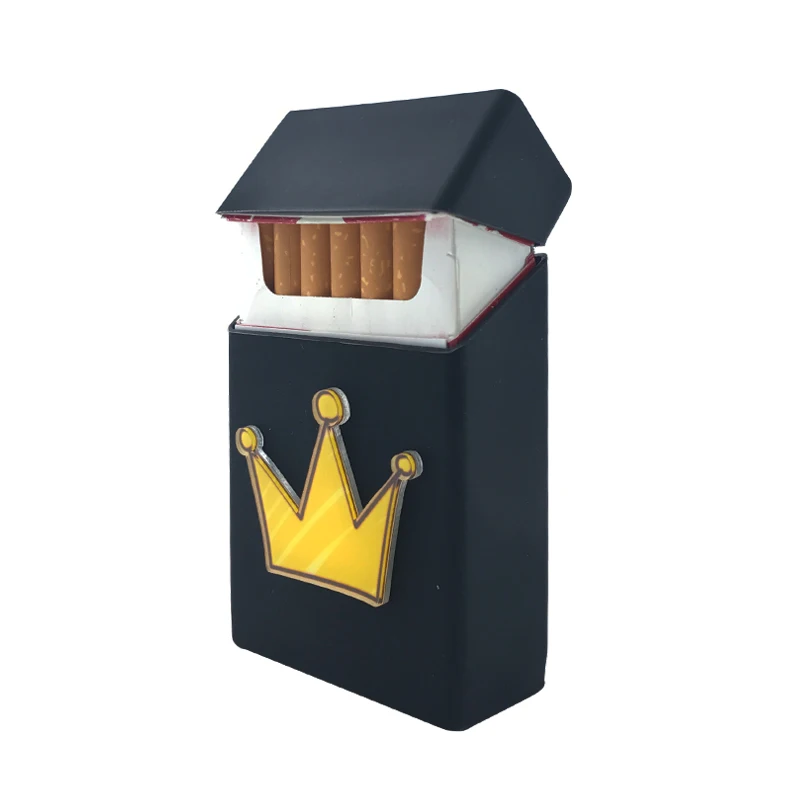 Эксклюзивный силиконовый чехол для сигарет с 3D значком, чехол для сигарет, аксессуары для курения, 20 портсигар, держатель для сигарет, коробка для табака - Цвет: 7