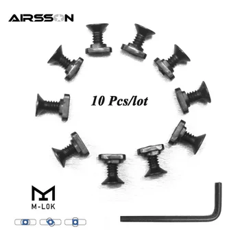 

10 Pcs M-LOK Metal Screw And Nut Replacement Set Fit for MLOK Handguard Rail Sections Gun Accessories Airsoft Hunting