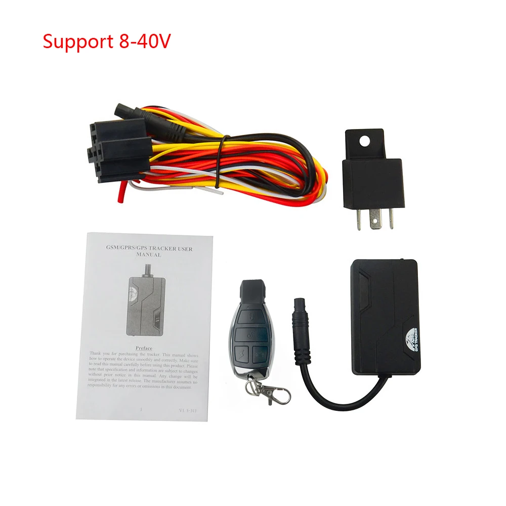 no box Мини gps трекер gps 311C-L TK311C-L для автомобиля с пультом дистанционного управления GSM GPRS устройство слежения в реальном времени GSM поддержка 8-40 в Google карта - Цвет: no box