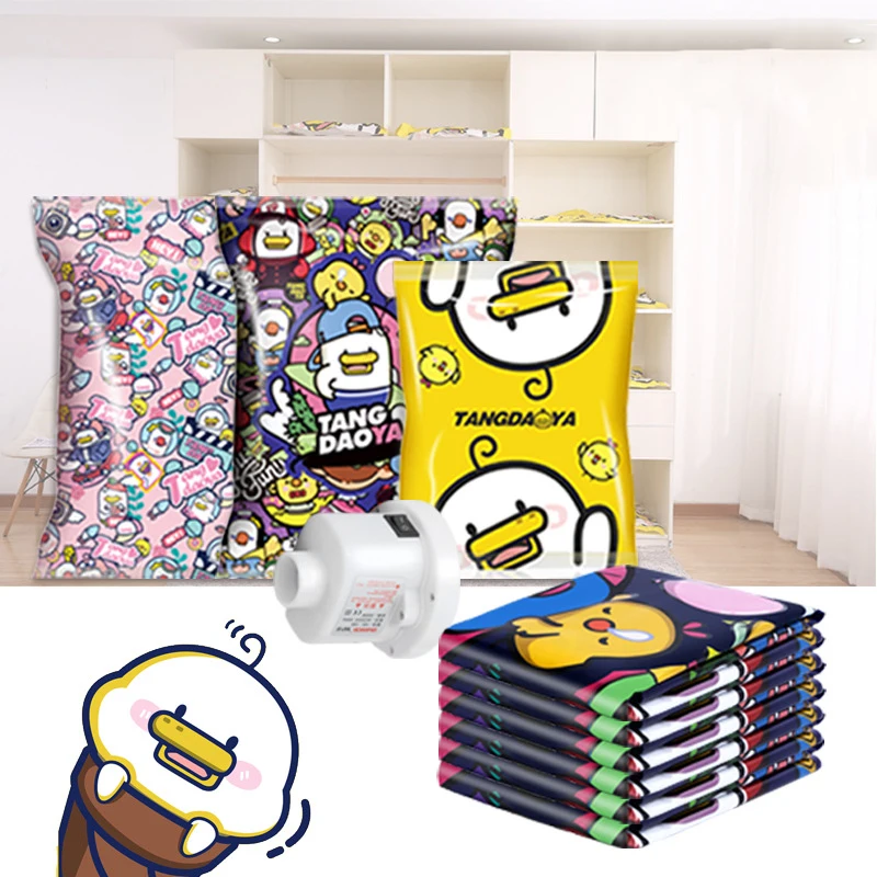 Goedkoop 6 11 Pcs Verdikte Reizen Vacuüm Zakken Voor Kleding Herbruikbare Compressie Zak Met Een Pomp Quilt Kussen Opbergtas closet Organizer