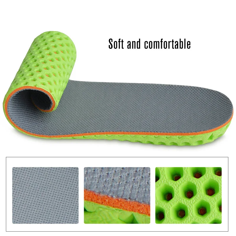 1.5cm-3.5cm Elevator Height Increase Cut Free Size Honeycomb Insole for Men and Women Absorb Sweat Breathable Shock Absorption