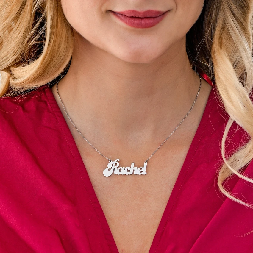 

Custom Art Style Name Necklace Initials Letters Choker Necklace Nameplate Pendant Personalized Jewelry Gifts For Her