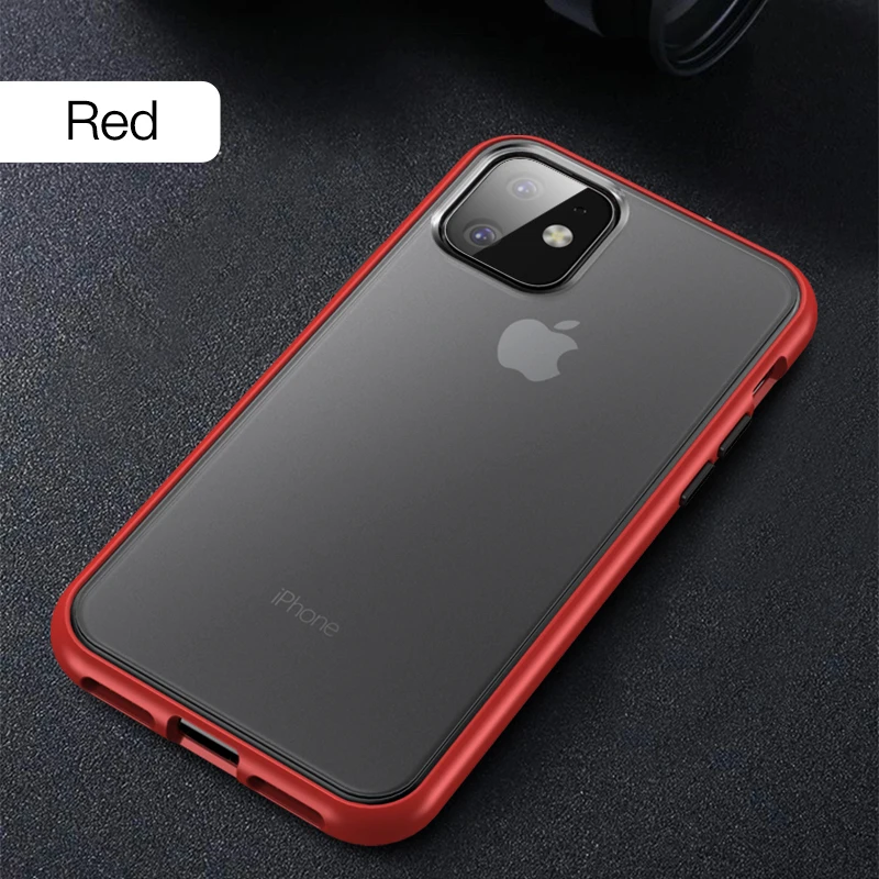 Red Роскошный Матовый чехол LUPHIE для iPhone 11 Pro Max, противоударный чехол для, iPhone 11, 5,8, 6,1, 6,5 дюймов, чехол s Coque Funda - Цвет: Red