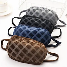 4 шт. Мужская простая клетчатая маска с принтом рта дышащая модная маска от пыли маски на пол-лица для мужчин Открытый Велоспорт