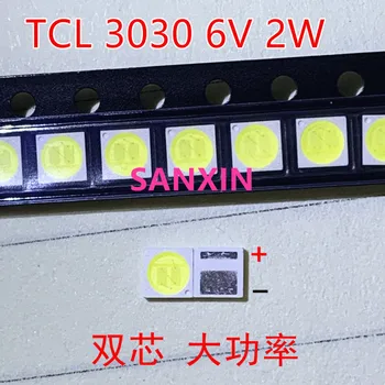 

30PCS LED Backlight TCL 2W 3030 6V Cool white 80-90LM TV Application new PCT EMC led