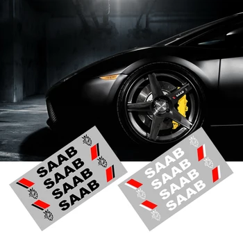 

4 pieces Car styling door handle Stickers quattro Car Sticker gecko Car decals labels for Saab 9-3 9-5 900 9000 Scania etc.