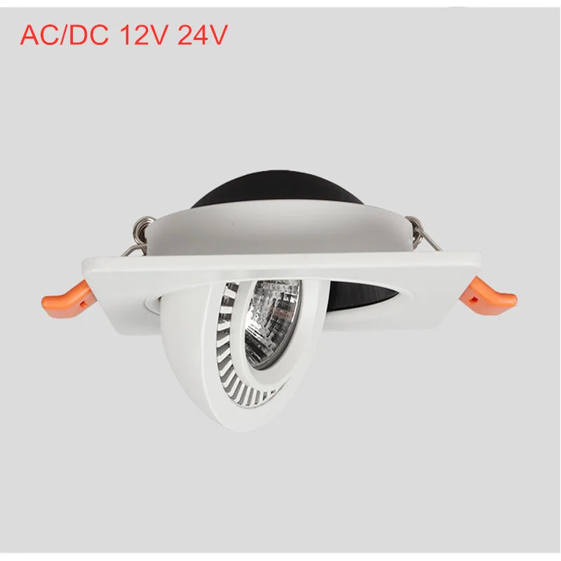 

360 Angle adjustable LED Ceiling Spot Light 5W 7W 10W 12W 15W Square LED Recessed Downlight with 12V 24V + LED Driver