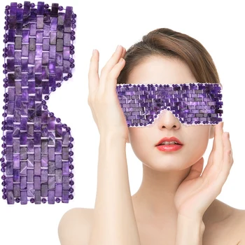 

Cooling Eye Mask Natural Jade Eye Mask Cold Therapy Eye Massager Amethyst Sleeping Masks Stone Massage Relaxation
