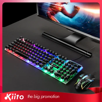

K12 Gaming keyboard Wired USB 104 keys Keyboard English Layout Keyboard keypads with Backlit Mechanical Feeling For Computer PC