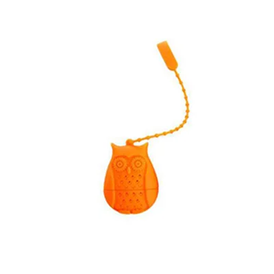 Оранжевый Owl Shape Silicone Tea Infuser Tea Strainer Filter Diffuser Tool Drinkware Accessories Reusable Tea Bag New Tea Infuser K1147 F - Цвет: Оранжевый