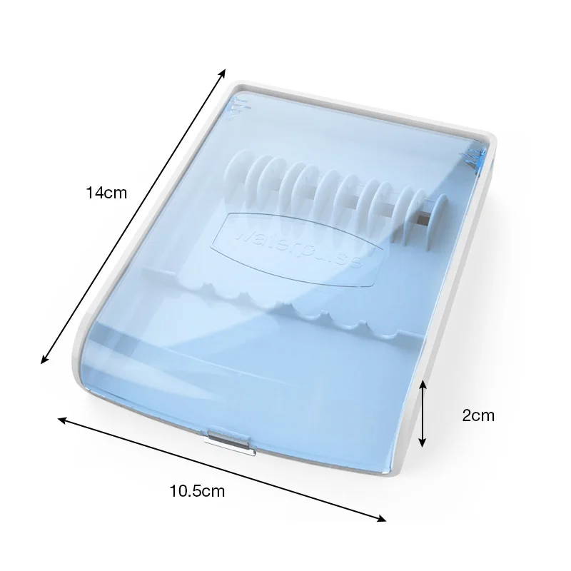 Водонепроницаемый гигиенический чехол для хранения для сменных наконечников зубная нить наконечники коробка для хранения водяная нить аксессуары, без наконечников в комплекте - Цвет: Blue square