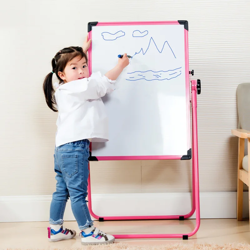 

Children Drawing Board Easel Adjustable Double-Sided Magnetic Braced Small Blackboard Baby Kids Household Writing Whiteboard