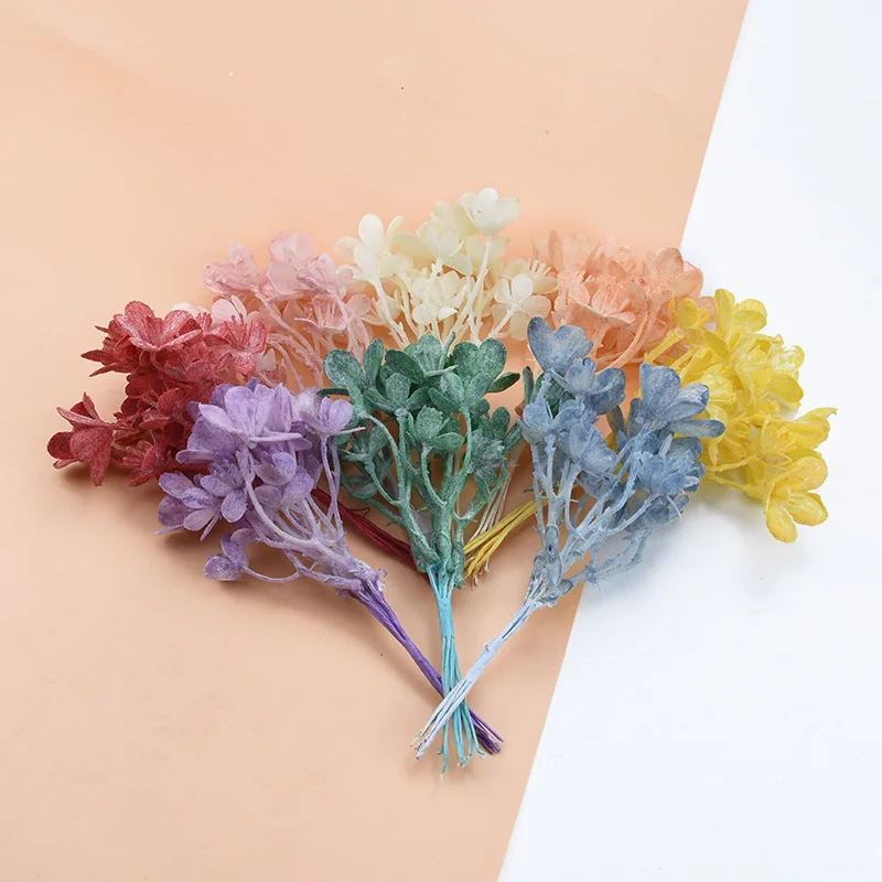 

6PCS Artificial plants leaf Eucalyptus leaves wedding Bride wrist flower material accessories clearance vases for home decor DIY