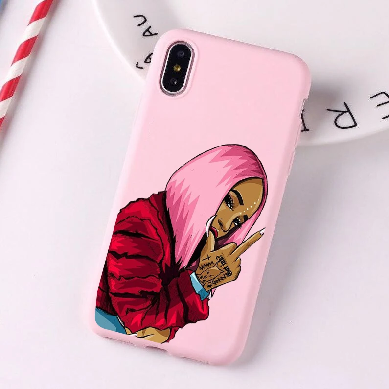 MAKE MONEY Not Friends Kash Black head Girl Fundas чехол для iPhone X XR XS Max 8 7 6s Plus 11 Pro конфетный розовый силиконовый чехол - Цвет: 22837