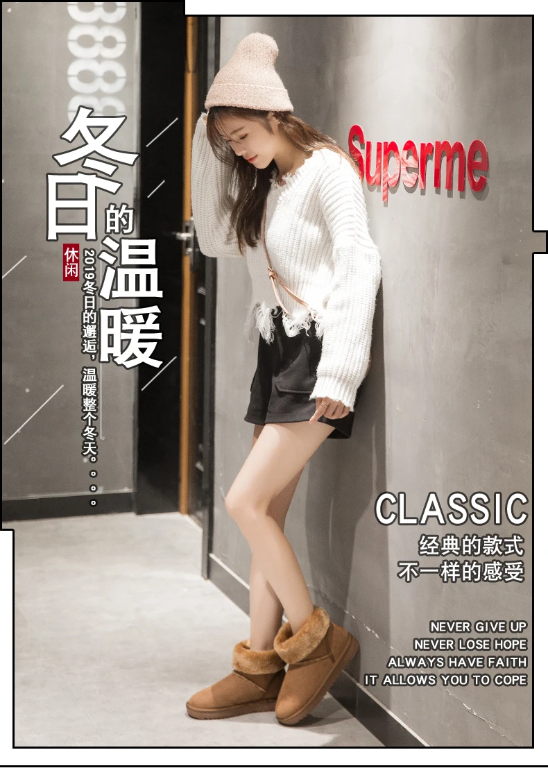 Snow Boot Women's Mid-Calf Boots Booties Ladies Shoes Low Heels booties Bootee Woman Round Toe Lace Up Short Mid Calf Rubbe