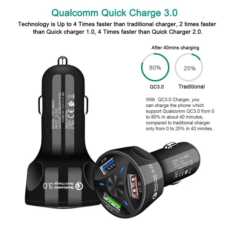 Tongdaytech автомобильное зарядное устройство USB Quick Charge 4,0 3,0 для Iphone X 8, быстрое зарядное устройство для телефона, автомобильное зарядное устройство для samsung S10 S8 Carregador
