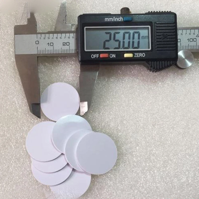 100 шт. диаметр 25 мм 13 56 МГц ISO15693 круглые карты для монет IC Icode2 Anit-Metal RFID наклейки из