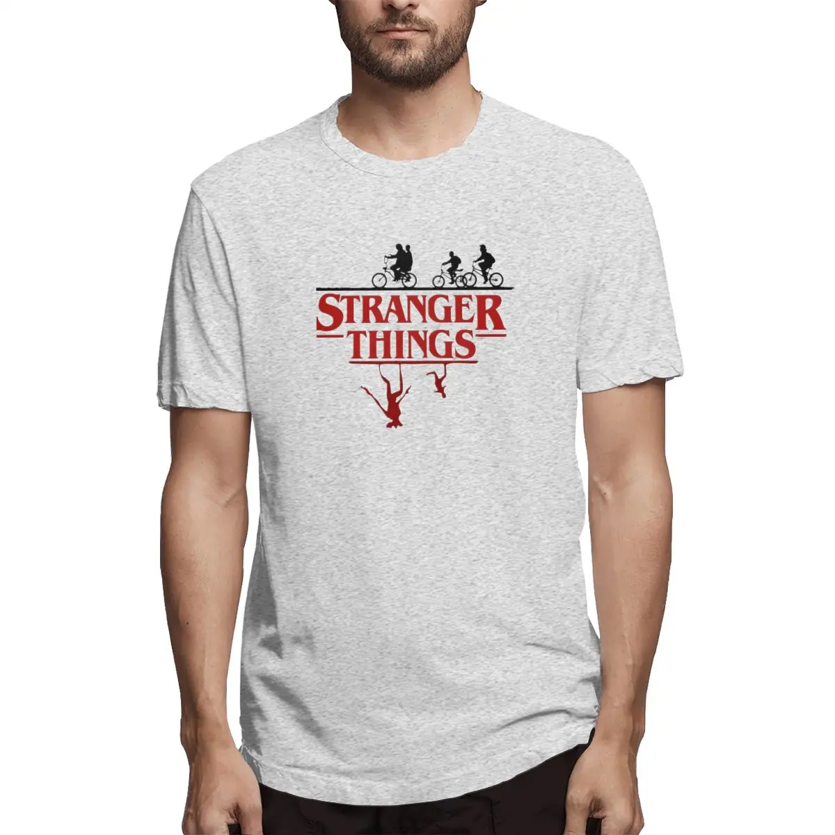 100% cotton Stranger Things Text print casual mens o-neck t shirts fashion Men's Short Sleeve T-shirt 100% cotton Stranger Things Text print casual mens o-neck t shirts fashion Men's Short Sleeve T-shirt