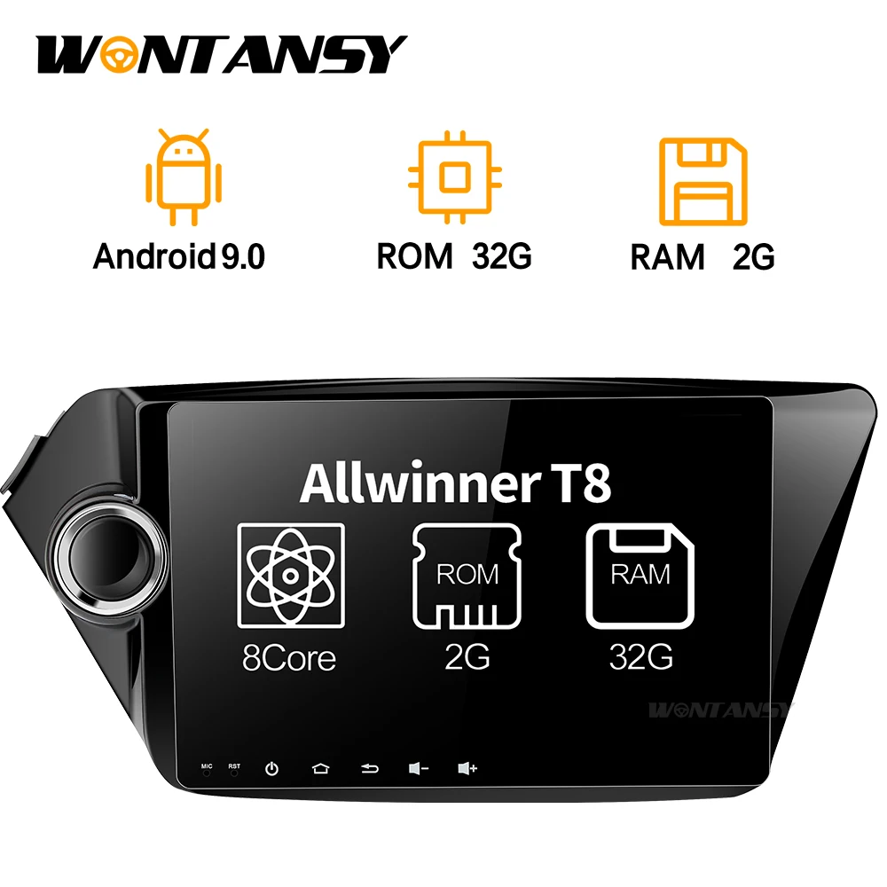 Android 9.0Car dvd gps навигация для Kia K2 RIO 2010 2015 с восьмиядерным процессором 9'񟝰*600