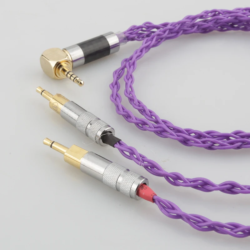 HIFI 8 Cores OCC Copper Silver Plated Headphone Upgrade Cables for Sundara AventhoFocal Elegia t1 t5p D7200 D600 D7100MDR Z7