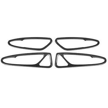 

for Alfa Romeo Stelvio 2017-2019, ABS Plastic Carbon Fiber Style Car Interior Door Handle Frame Trim
