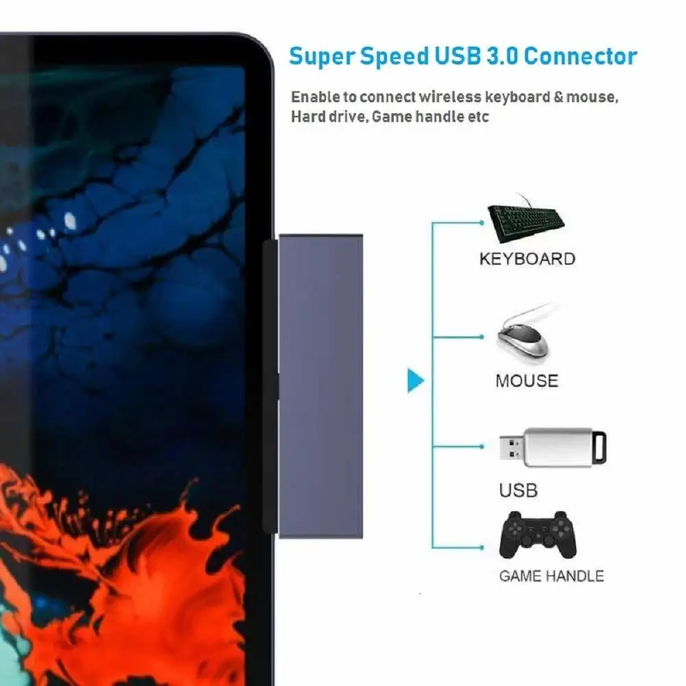 USB C концентратор адаптер с USB-C TYPE C зарядка PD 4 K HDMI USB 3,0 3,5 мм наушники с iPad Macbook Pro SAMSUNG S8 S9 S10