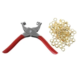 Pince à œillets avec 100 œillets, pour bricolage de chaussures, vêtements, Kit d'outils manuels artisanaux en cuir, nouveauté 2020 